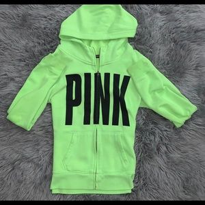 PINK neon green hoodie